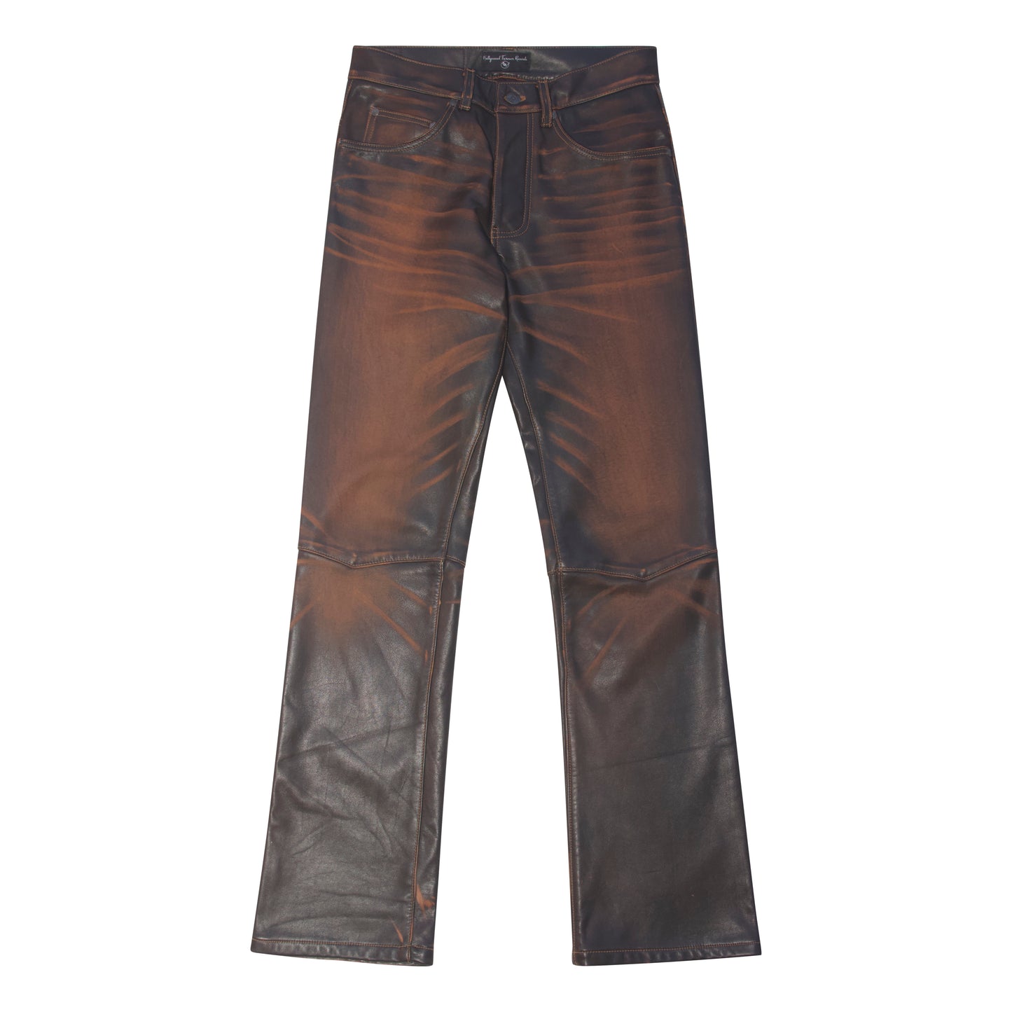 AGED LEATHER FLARE PANT