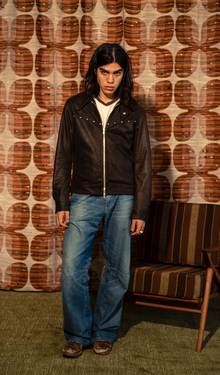 STONED & STUDDED SUEDE JACKET