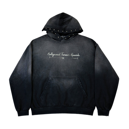 STONED & STUDDED HOODIE BLACK