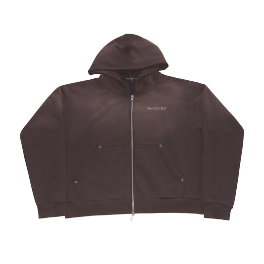 SCRIPT ZIP-UP HOODIE